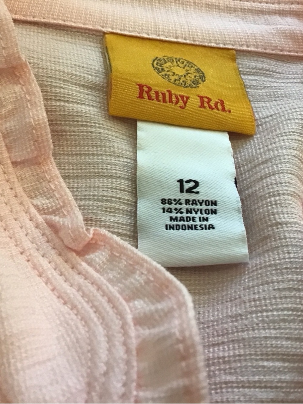 Ruby Rd. Pink Ruffle Trim Shirt Jacket - Picture 5 of 11